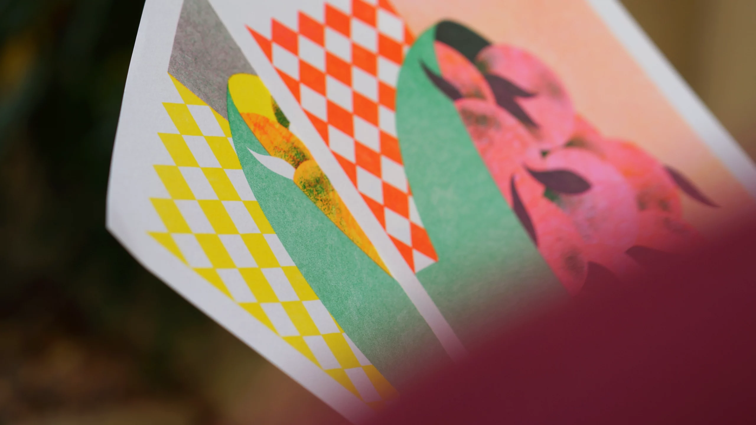 Illustrations en risographie sur la thématique des natures mortes