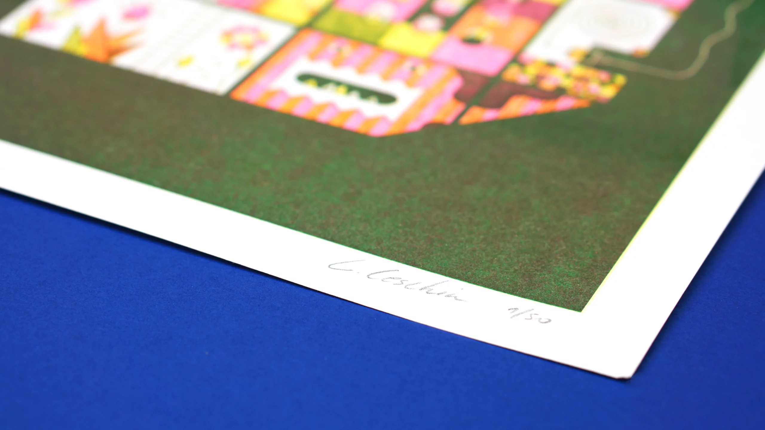 Illustrations en risographie représentant un vaisseau spatial